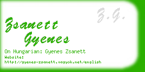 zsanett gyenes business card